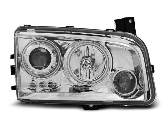 Передние фары angel eyes ccfl chrome для Dodge Charger LX