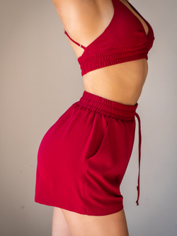 FOSTER Bermuda shorts, Dark Red