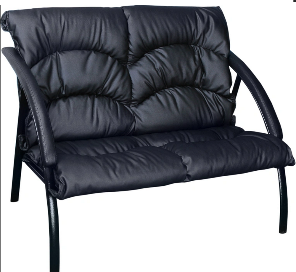 Диван Фортуна-5 (18) 2-х мест. разборный перф.черн. к/з черн.