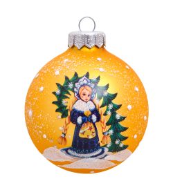 Элита НФШ-1012 Ел. украшение Шар «Снегурочка» 85 мм