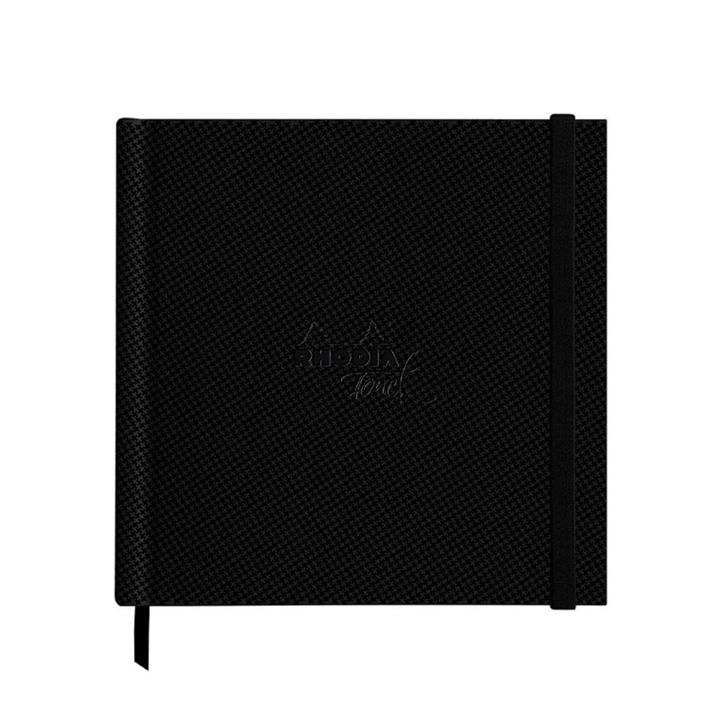 Альбом для акварели Rhodia Touch в твердой обложке 15х15 см 300 гр черный (116142C)