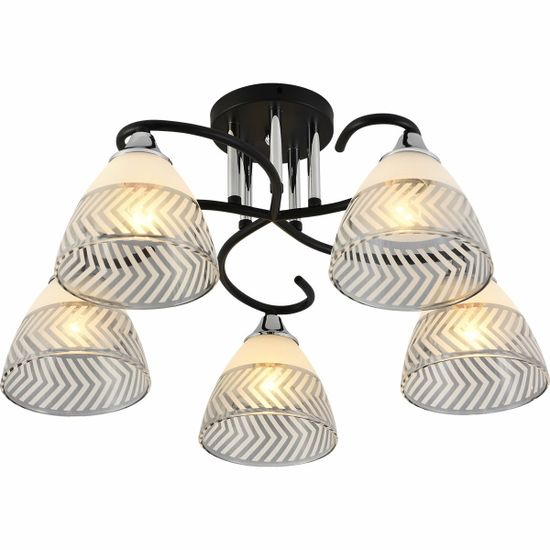 Люстра потолочная Reluce e27 11391-0.3-05B BK+CR