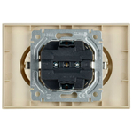 Розетка 2-м СП BRITE РС12-3-БрКр 16А в сборе с заземл. без защ. шторок беж. IEK BR-R21-16-K10-F