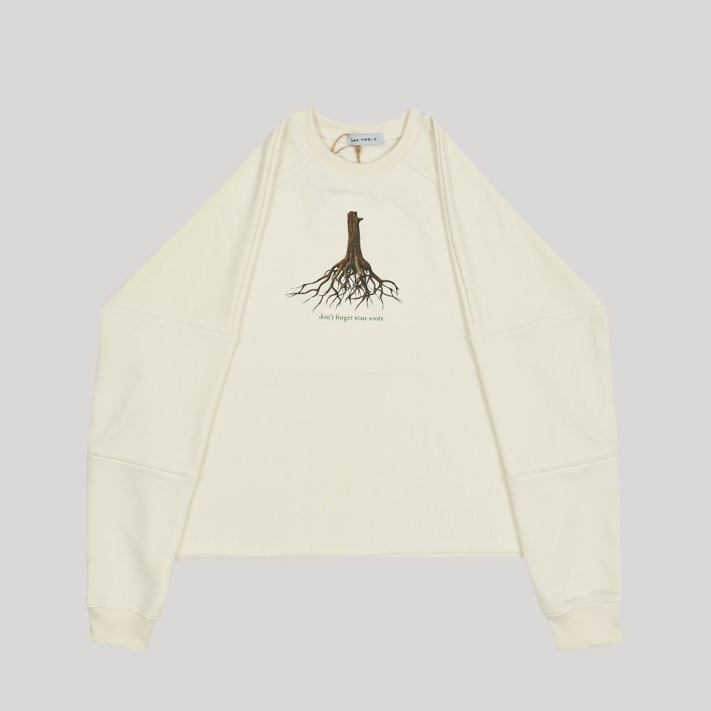 Raglan Sweatshirt LOGO Coconut Milk