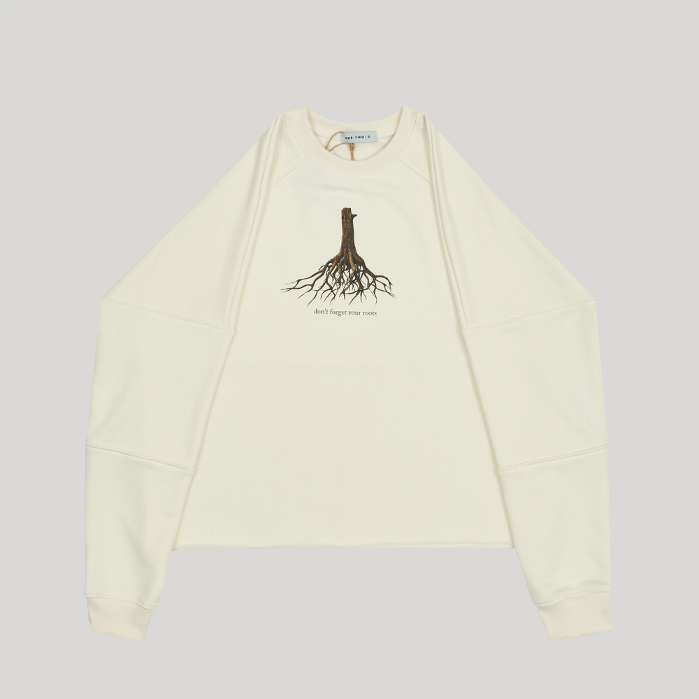 Raglan Sweatshirt LOGO Coconut Milk