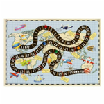 Игра-ходилка, Ракета "Воздушное путешествие", 3 +, размер игрового поля 420 х 300 мм, в комплекте кубик, 4 фишки, пакет с европодвесом