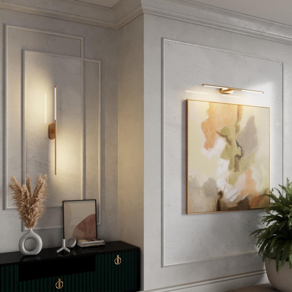 6635/9WL HIGHTECH ODL24 313 металл/античная бронза/акрил Настенный светильник IP20 LED 8W 3000K/3800K/5100K (перекл ч/з тумблер) 220V ALEDO