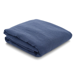 Простыня из стираного льна темно-синего цвета essential, 240х270 см