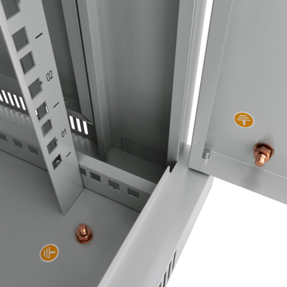 Шкаф настенный 19", 22U Cabeus SH-05F-22U60/45-R