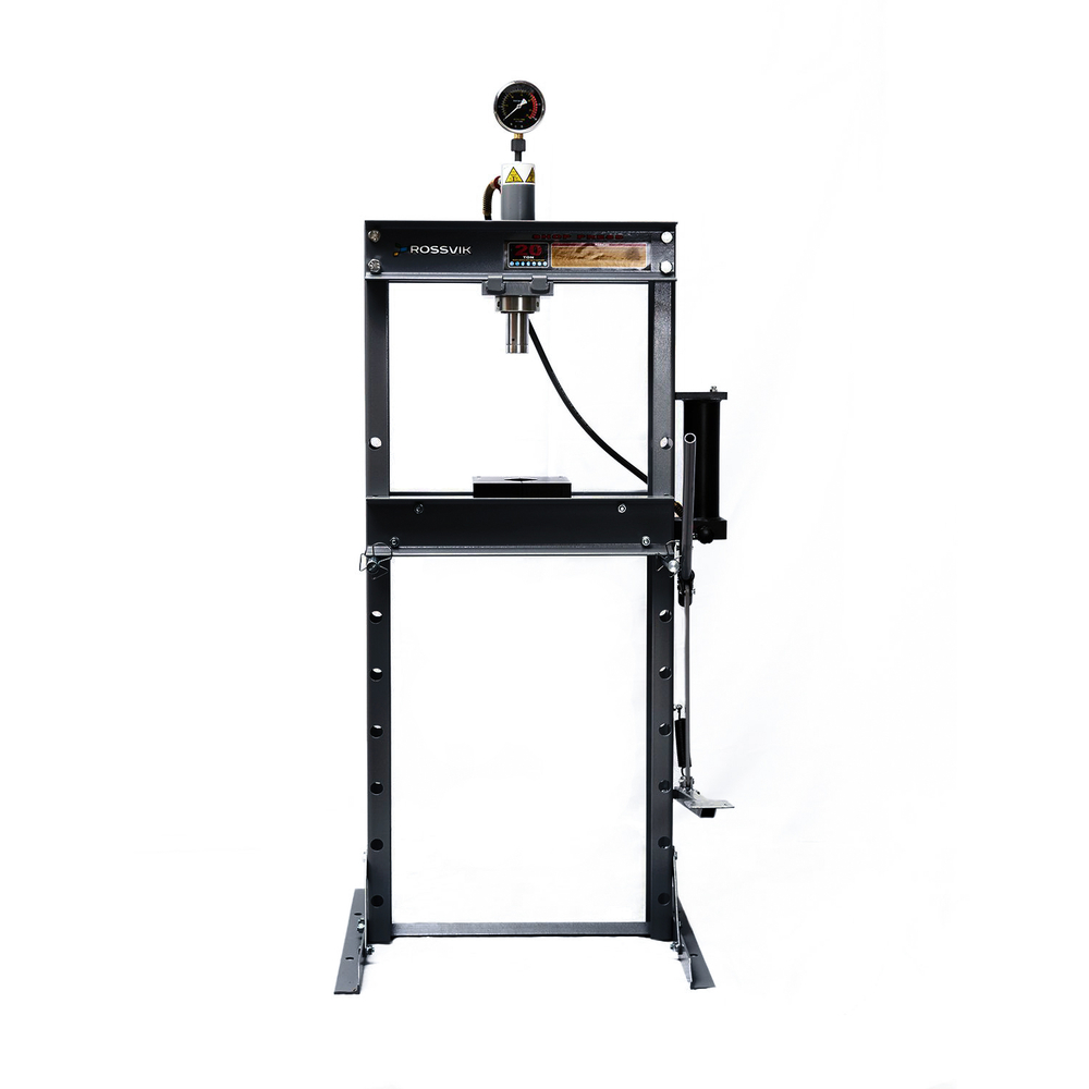 Пресс гидравлический 20 тонн, напольный, с педалью, цвет серый RAL 7016 ROSSVIK