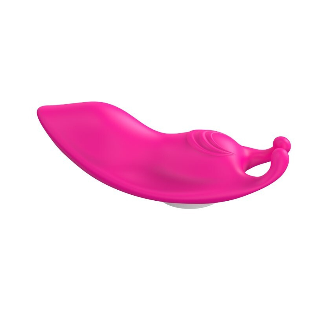 Ярко-розовый клиторальный вибромассажер для ношения в трусиках (Цвет: ярко-розовый)