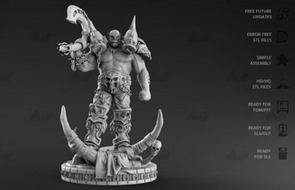 Гаррош Адский Крик Garrosh Hellscream world of warcraft wow Варкрафт Коллекционная Фигурка Аниме