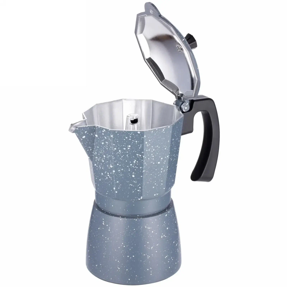 Кофеварка алюминиевая гейзерная 450мл cups мрамор TC-403-9