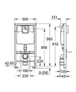 Инсталляция Grohe Rapid SL 38712001 для унитаза без клавиши смыва