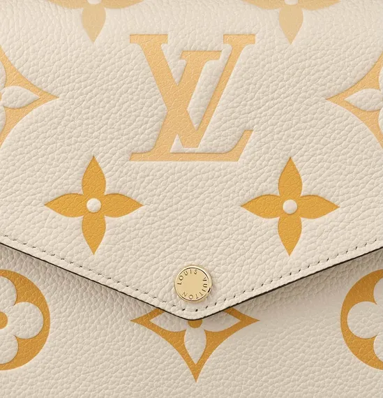 Клатч Louis Vuitton Felicie кремовый/золотой