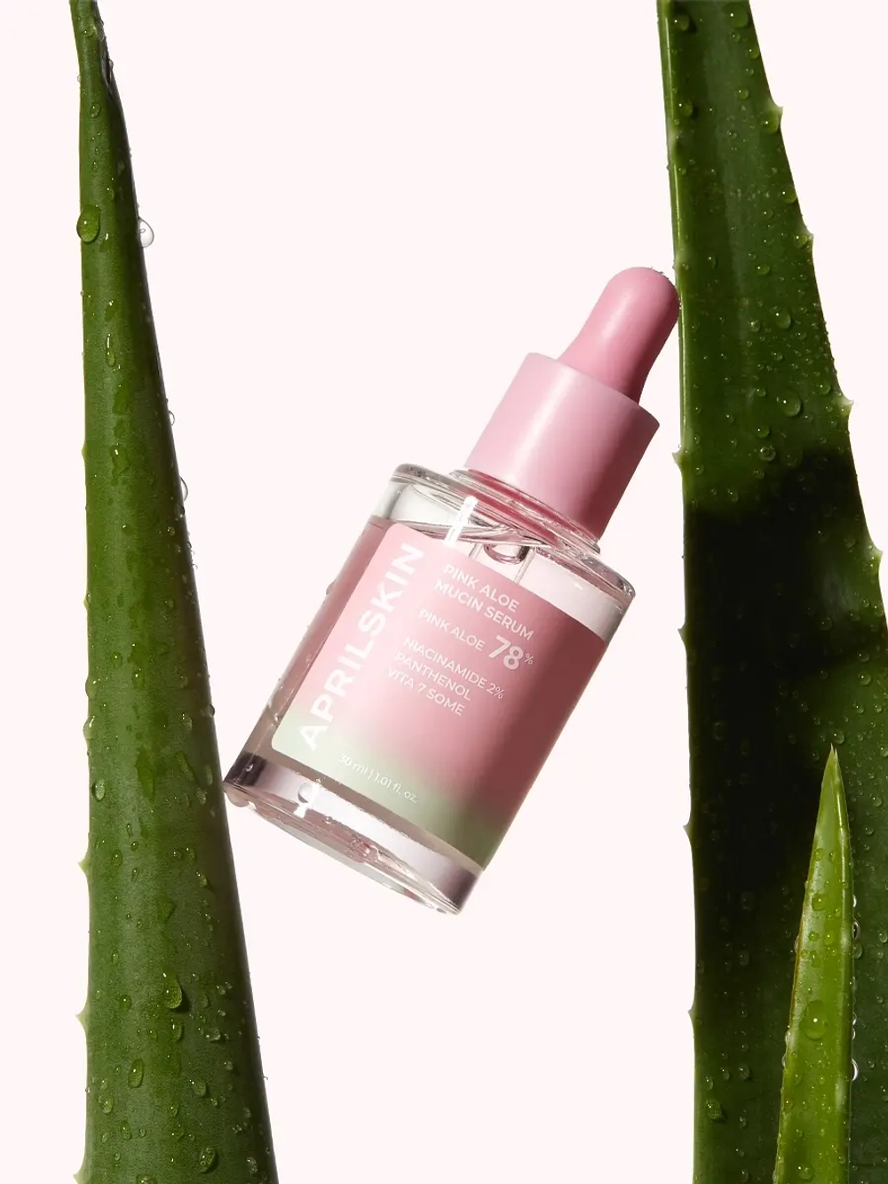 APRILSKIN Осветляющая сыворотка с розовым алоэ и ниацинамидом для сияния кожи Pink Aloe Mucin Serum 30 мл