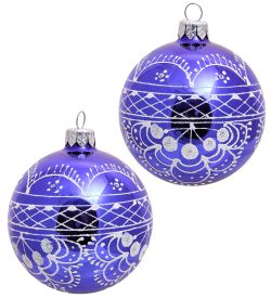 Элита НФШ-1282 Набор ел.украшений Шар 2шт «Кружевница» 80 мм