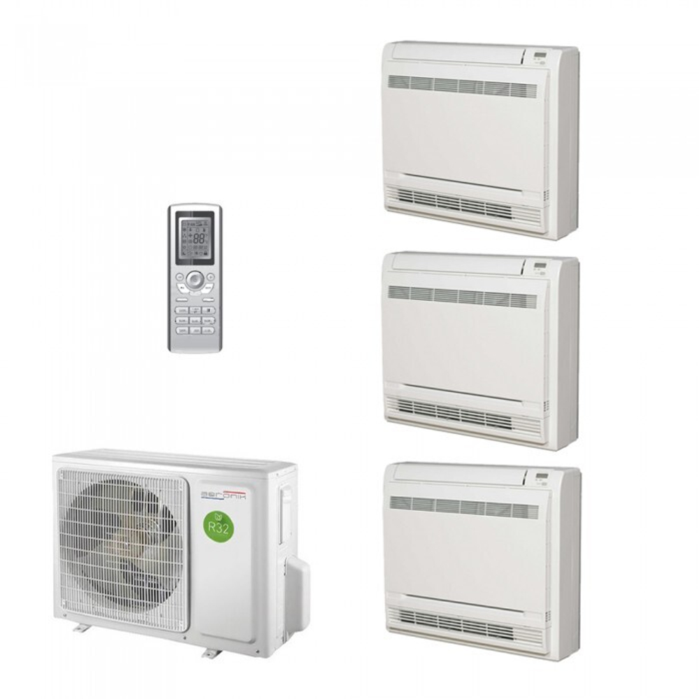 Мульти сплит-система AERONIK консольная на 3 комнаты (25+25+30 кв.м.)