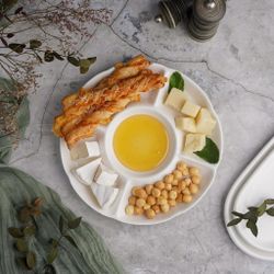 Менажница d 24 см 5 отделений белая фарфор P.L. Proff Cuisine [4]