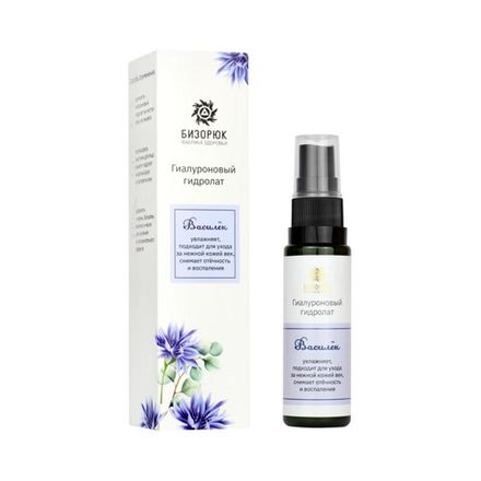 Гидролат гиалуроновый Василек, пластик, 30 мл, "Бизорюк" Бизорюк - Фабрика Здоровья