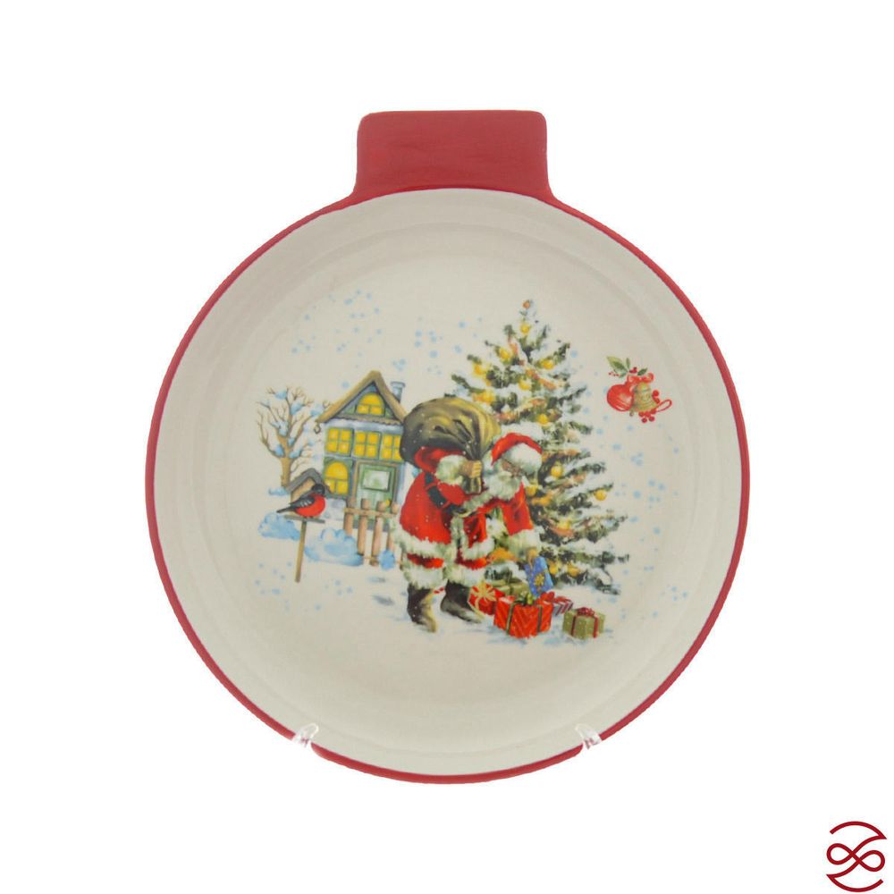 Блюдо сервировочное ёлочная игрушка Repast Санта 26*23*3 см