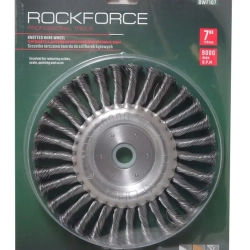 Кордщетка дисковая стальная витая для УШМ 175мм, в блистере RockForce##Rock FORCE RF-BWF107