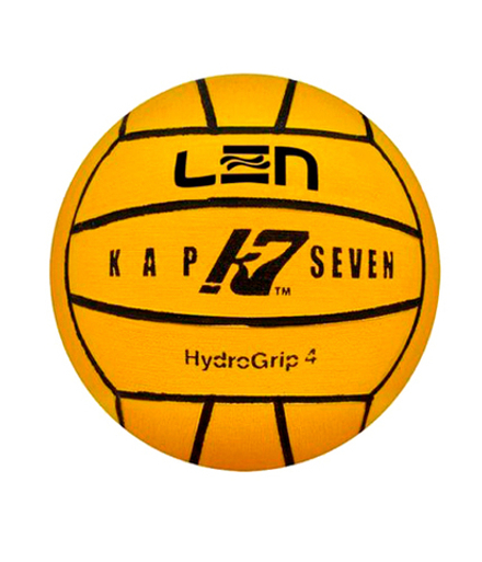 Официальный ватерпольный мяч KAP7 Official LEN Game Ball K7 4 yellow Размер 4 для женщин/юниоров арт.B-K7-LEN-4-01