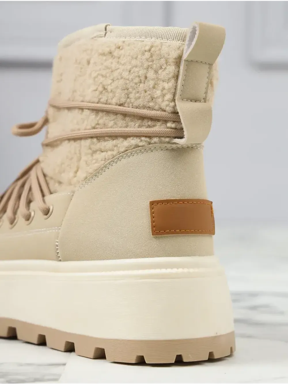 Зимние угги натуральный мех на платформе