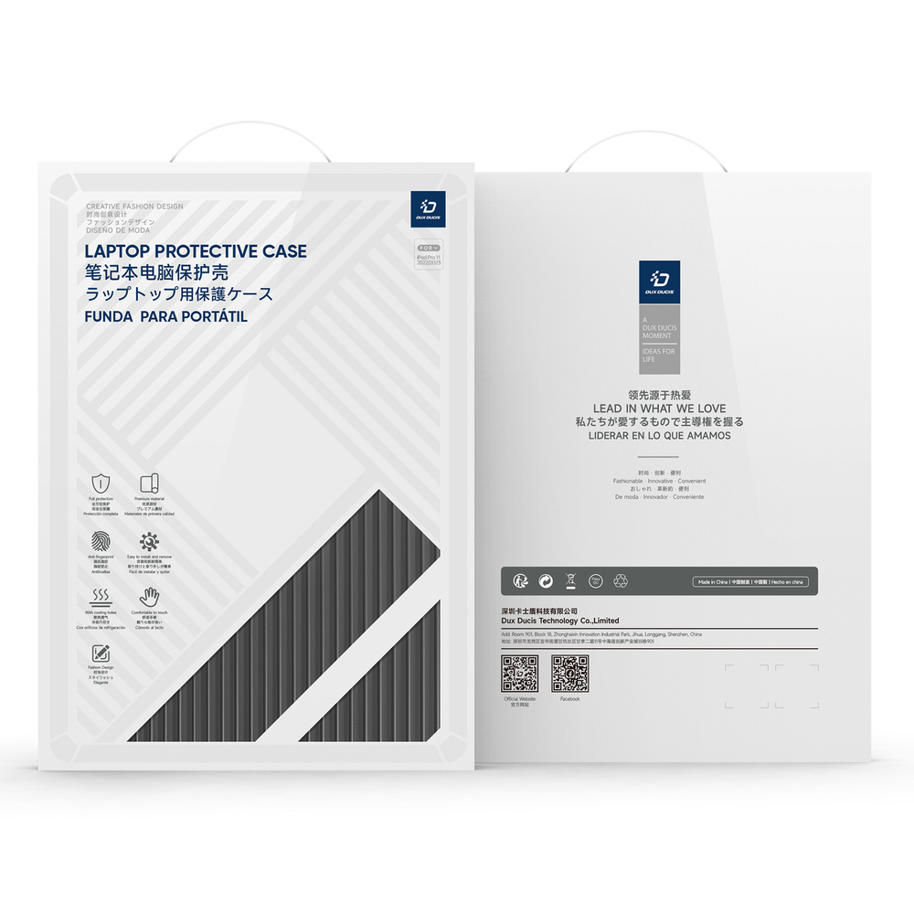 Чехол темного цвета для ноутбука MacBook Neo 13 (с 2026-) от Dux Ducis, серии LCGH Series Protective Case