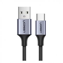 Кабель Ugreen US288 USB-A 2.0 - USB-C Cable Nickel Plating Aluminum Braid 1 м (60126) Black