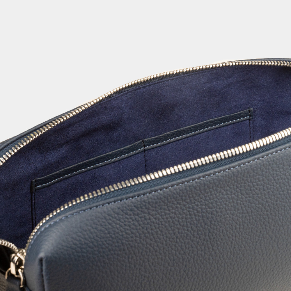 Несессер Voyageur из кожи теленка, синего цвета