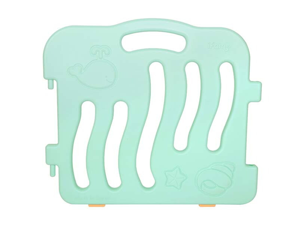 Большой детский манеж iFam Shell серый/белый