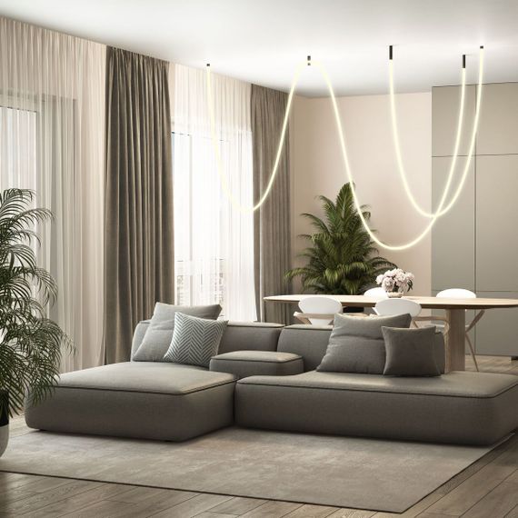 Гибкий неон Elektrostandard 12W/m 336LED/m 2835SMD Full light круглый теплый белый 8M a065974