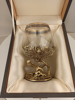 Бокал для коньяка "Орлиная охота" в подарочном футляре