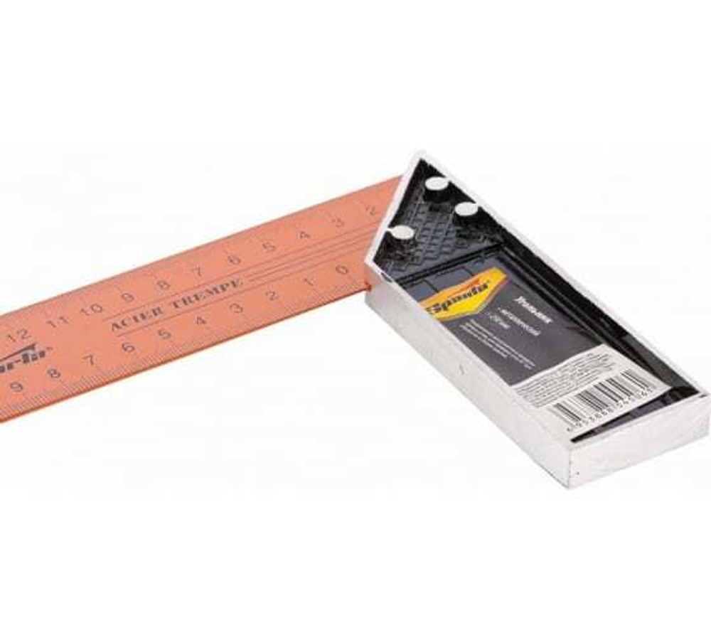 УГОЛЬНИК SPARTA 250ММ МЕТАЛЛИЧЕСКИЙ 323425