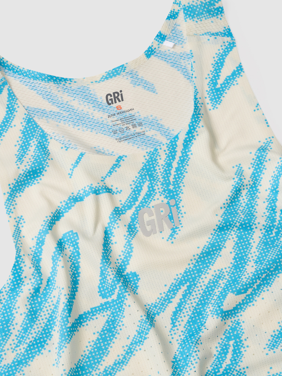 Майка женская GRI Старт молочно-голубая
