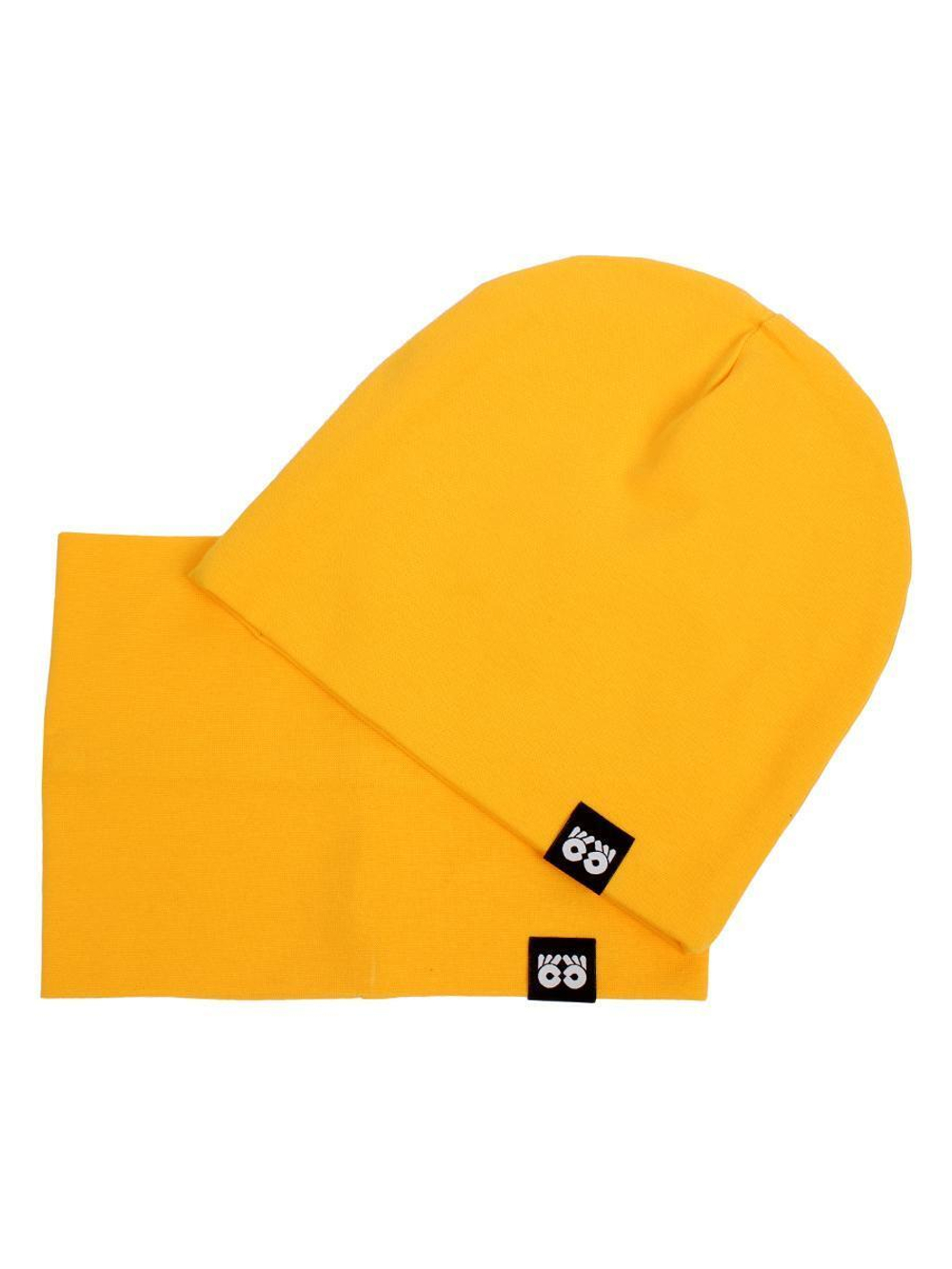 Комплект Шапка/снуд р.48 желтый ( Smail)