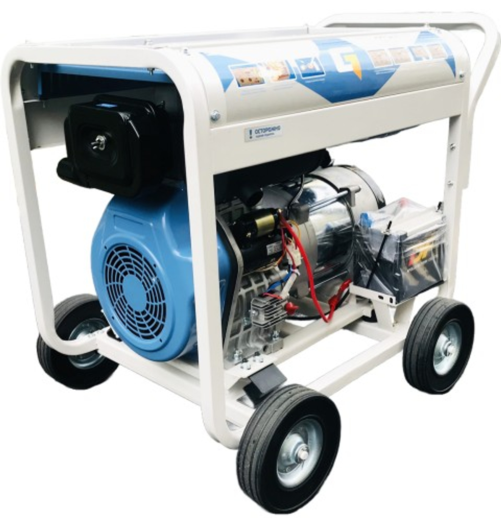 Электростанция дизельная с воздушным охлаждением GROST DG9500CXE-3 открытая 214965