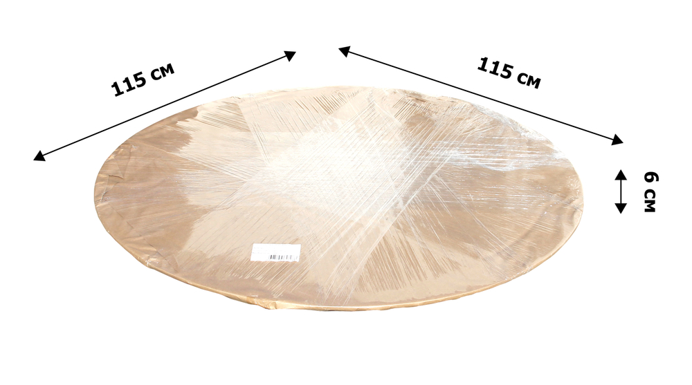 Стол к набору Бистро арт.КА6266 круглый (каркас черный, столешница коричневая)