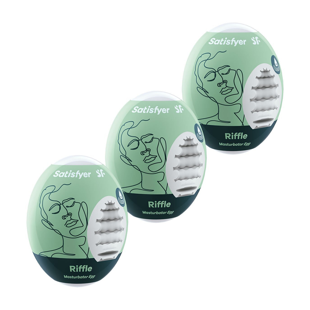 Набор из трех яиц мастурбаторов Satisfyer Masturbator Egg 3er Set Riffle