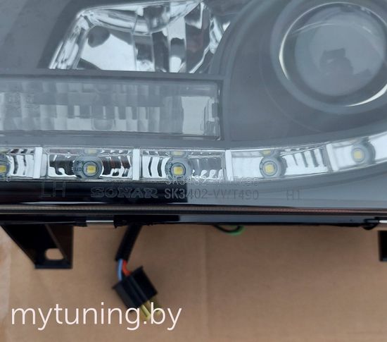 Передние фары daylight black для VW T4