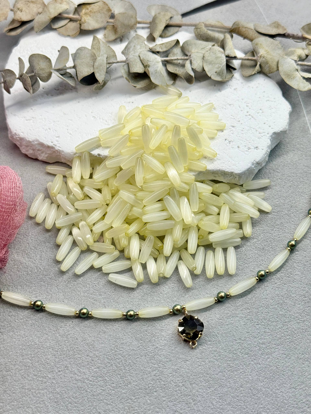 Стеклянные бусины «Кошачий глаз», Топаз, 12*4 мм, 100 штук