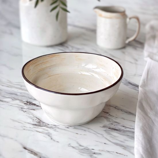 Салатник Latte 750 мл, 15,5 см, ручная работа, фарфор