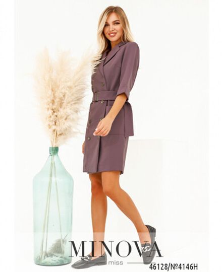 Платье 4146Н-коричнево-фиолетовый Minova Фото 2