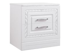 Тумба прикроватная "Гертруда" М5 (белая лиственница/ясень жемчужный), ЛДСП/МДФ, Комфорт-S