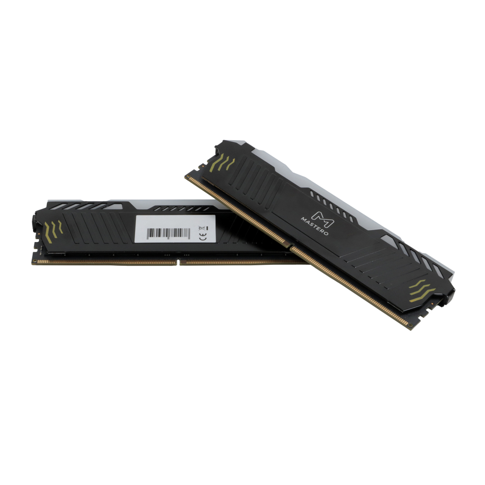 Комплект памяти Mastero DDR5 DIMM 32Гб (2х16Гб), 6000МГц, CL38, ARGB, Retail, 1.3В, XMP, с радиатором (MSHR6000C38-32G5-K2)