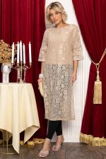 Платье-туника кружевное Ортея (бежевое) П14754-10М LT Collection