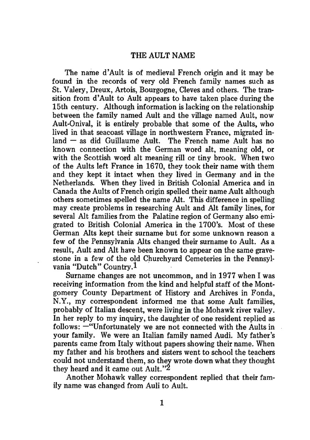 Ault Genealogy | Garnet W. Ault