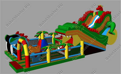 Коммерческий надувной батут "Змей Горыныч 3" 23*11*10 м