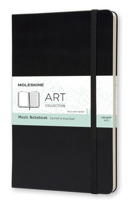 Блокнот для нот Moleskine Music Notebook (ARTQP081) 13х21 см, 192стр., твердая обложка, черный